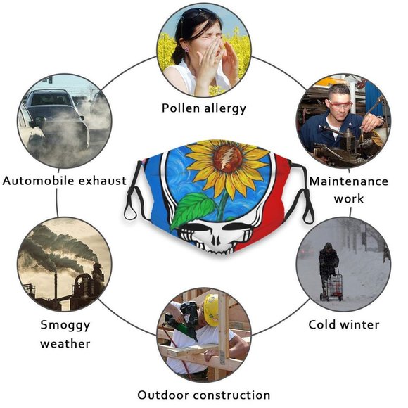 Grateful dead Face Cover Headband Balaclavas - Picture 7 of 7